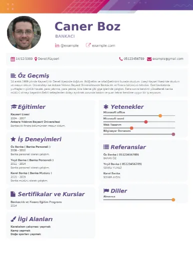 örnek cv indir